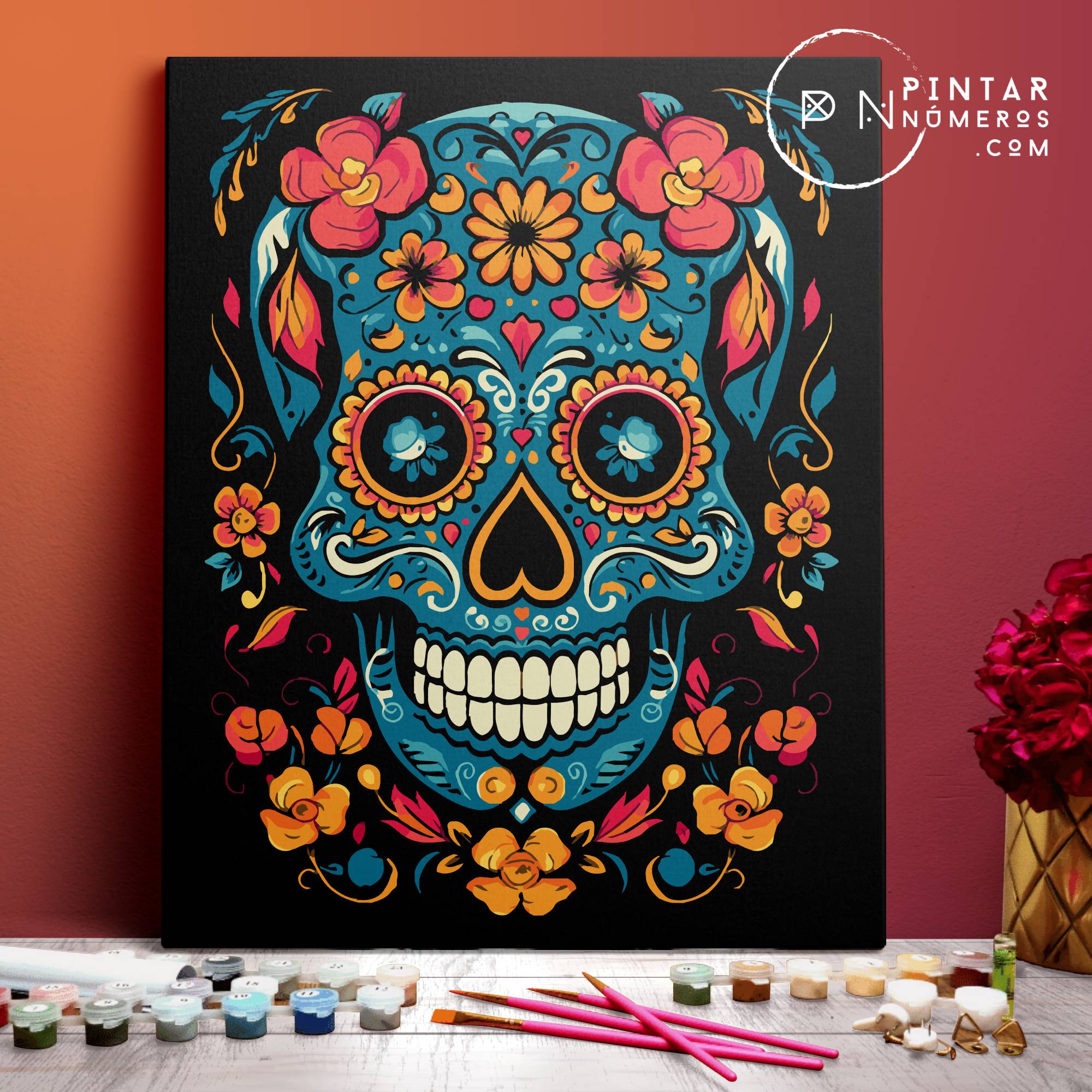 Calavera de colores -  Pintar Números®