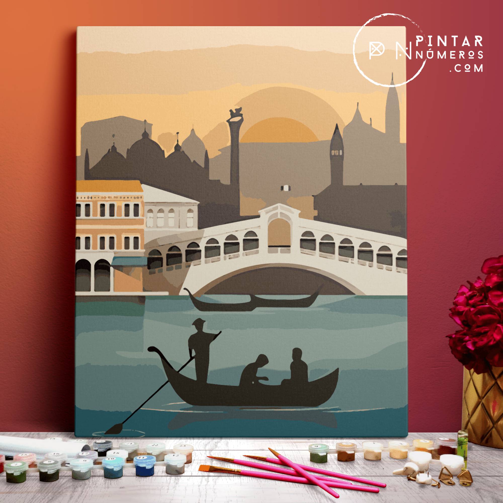 Venecia Minimalista -  Pintar Números
