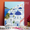 Santorini Minimalista  -  Pintar Números