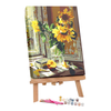 Girasoles en la Ventana - Pintar Números®