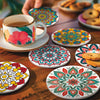 posavasos pintar numeros mandalas