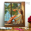 PINTAR NÚMEROS _ Mujer en la Ventana de Paul Hadley - Pintar Números® • 696⁣090⁣522 📞