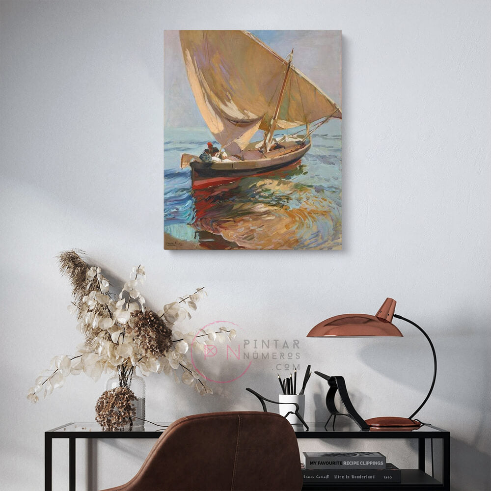 PINTAR NÚMEROS _ Salir al mar de Joaquín Sorolla - Pintar Números® • 696⁣090⁣522 📞